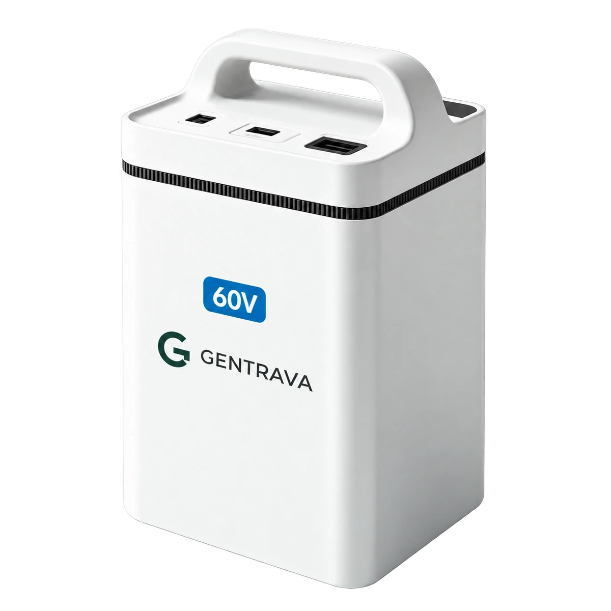 Handled mobility battery with illustrative Gentrava branding